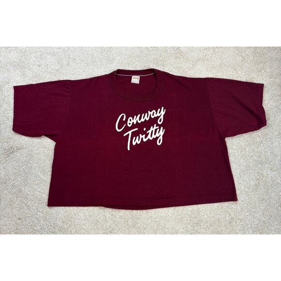 Vintage Sportswear Conway Twitty Crop T-Shirt Size XL - Picture 1 of 5